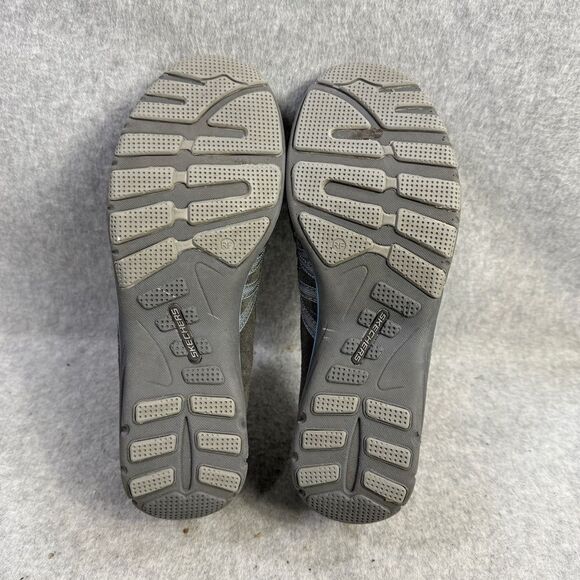 Skechers Shoes Womens Size 8 Relaxed Fit Memory Foam Slip On Grey Sneakers 22551 - Picture 8 of 10